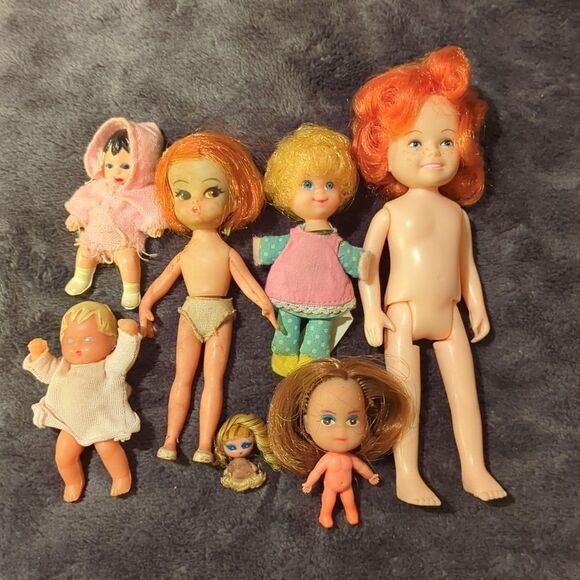 Vintage 1967 Hasbro Tiny Dolls Miss Beasley & Vintage Dolls, orphan Annie - Picture 1 of 12